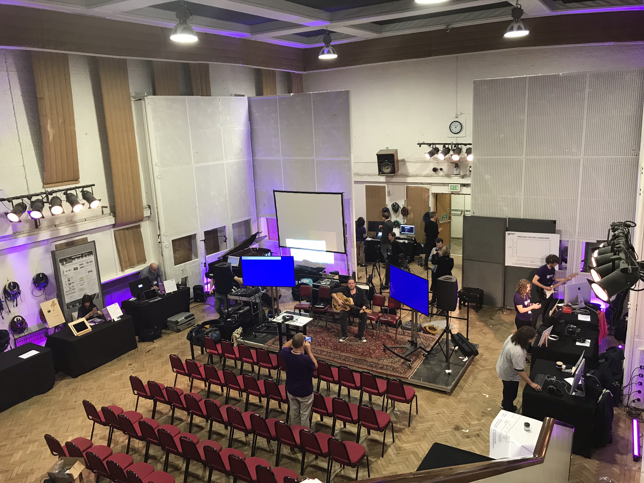 Fast Industry Day setting up in Abbey Road Studio 2.