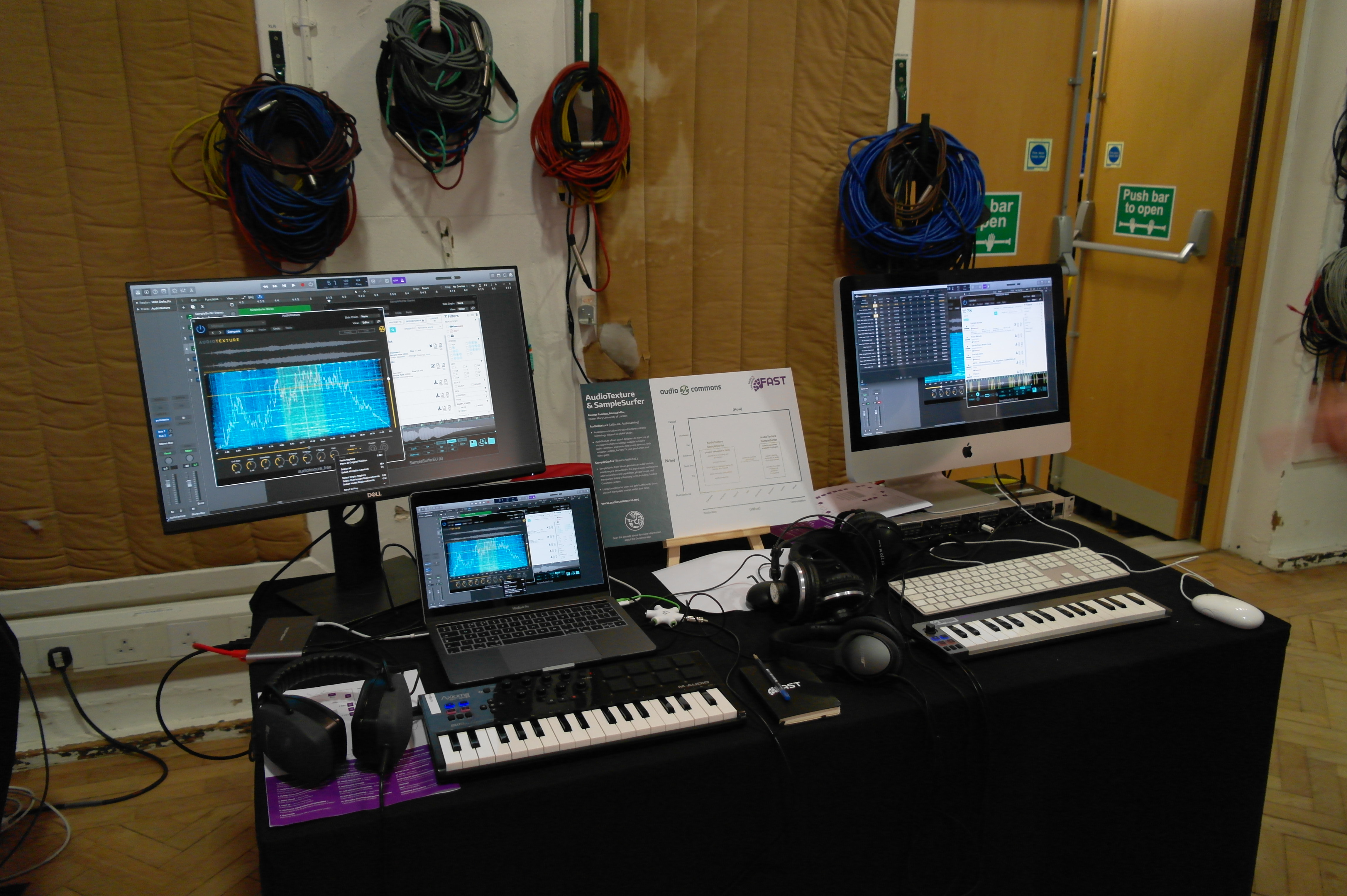 SampleSurfer and AudioTexture at the demonstrator table.